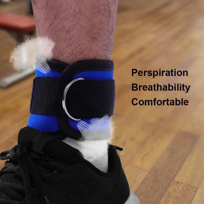 Zyiphor 1 Paire Sangle De Cheville Musculation - Attache Réglable Avec Anneaux D Pour Machine à Câble