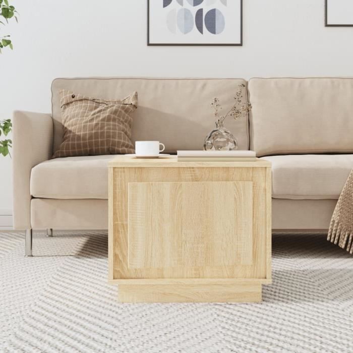 vidaXL Table basse chêne sonoma 51x50x44 cm bois dingénierie 819871