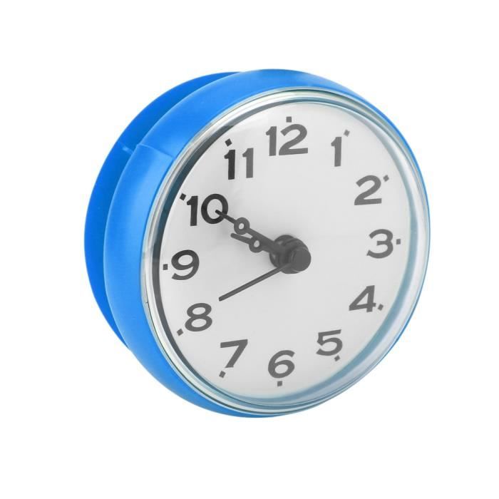 Horloge De Douche Imperméable Avec Ventouse - Mini Cadran Rose - Fonctionne Sur Pile AAA - Parfaite Pour Salle De Bain, Cuisine, Bureau