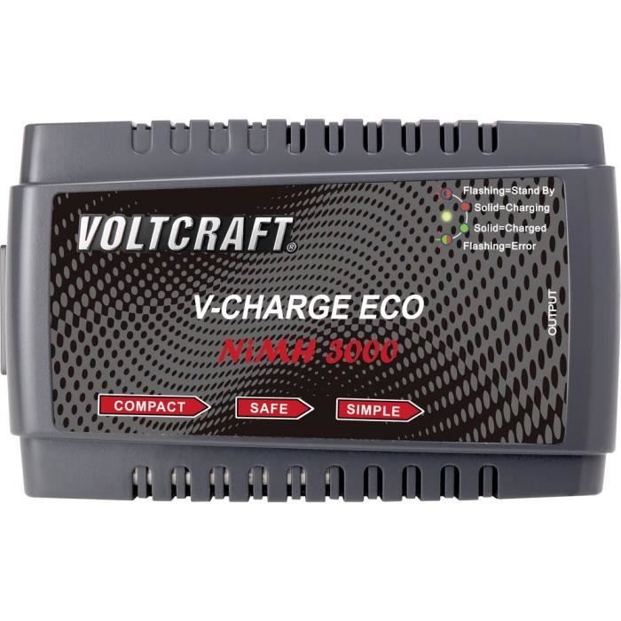 Chargeur de modélisme 230 V 3 A VOLTCRAFT V-Charge Eco NiMh 3000 NiMH, NiCd