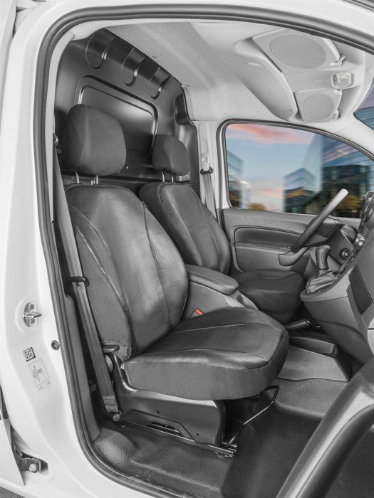 Housse De Siège Auto WALSER Pour Mercedes Citan - 2 Sièges Avant Individuels, Anthracite - Compatible Airbag Latéral