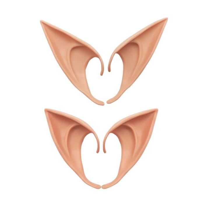 2 Paires Oreille Elfe De 2 Bandeaux, FUKPO Oreille D'elfe Latex Oreille