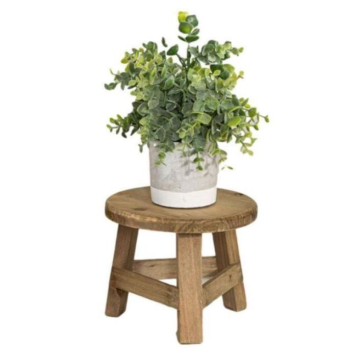 Support Pot De Fleurs En Bois Tissé - Décoration Intérieure Et Extérieure Pour Plantes