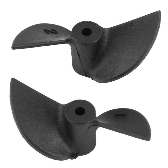 Hélices Pour Bateau RC - 1 Paire D'hélices Noires Anti-impact - Diamètre 36 Mm, Alésage 4 Mm - Pour Bateaux Télécommandés Sous-marins