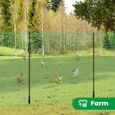 WOLTU Filet de Protection Jardin, Clôture pour Poules, 25x1,2m, avec Cordes Piquets de Terre Attaches-Câbles, Vert-1