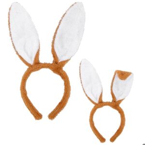 Serre-Tête Oreilles De Lapin En Peluche Sibba - Accessoire Cosplay Pâques Femme - Réglable