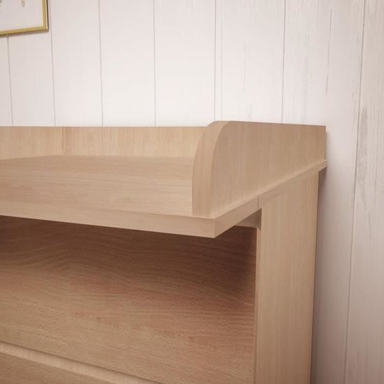 Polini Kids Plan à langer pour commode IKEA Malm Hemnes, Nordli bois blanc