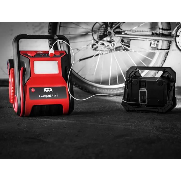 Booster De Démarrage Powerbank USB Avec Compresseur - Jusqu'à 400A, Accessoire Auto