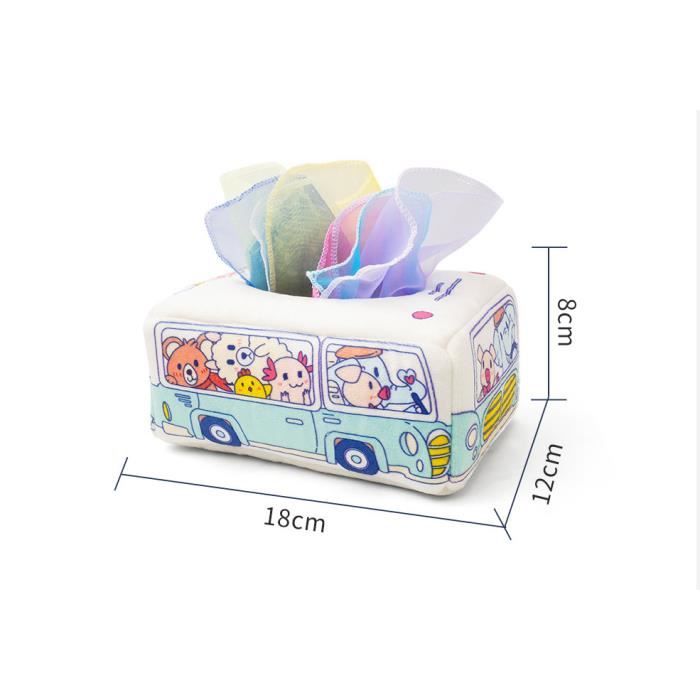 Boîte à Tissus pour Bébé, Boîte à Mouchoirs en Tissu Jouets Sensoriels  Livre Jeux pour Bébés de 6 à 24 Mois - Cdiscount Puériculture & Eveil bébé