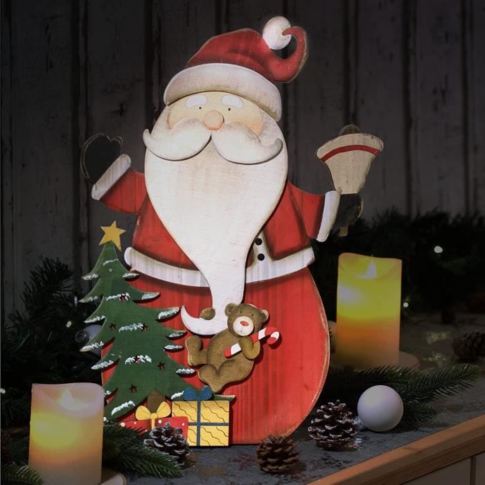 Com-four® Présentoir Décoratif Pour Noël - Renne XL En Bois à