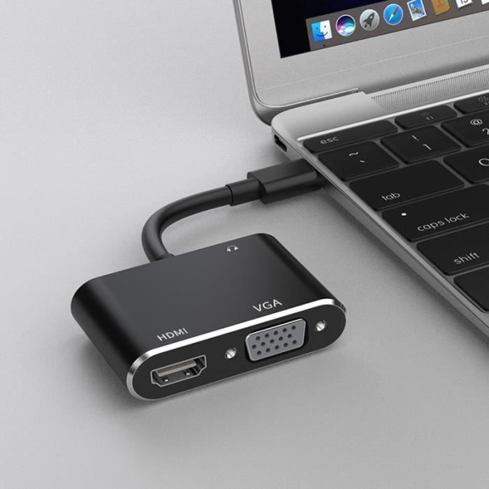 Adaptateur USB Vers HDMI - Plug And Play, Résolution 1920x1080 - Pour Connecter PC Portable à TV, Moniteur - Sans Pilote