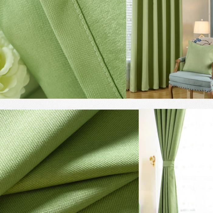 Rideau occultant Vert œillets en polyester Scenario- 140x260 cm ...