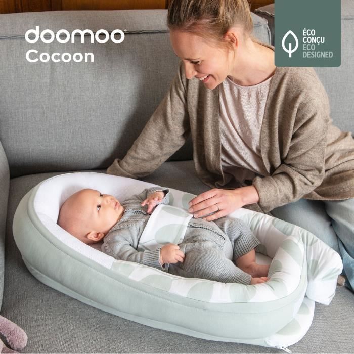 BABYMOOV Réducteur de lit doomoo Cocoon Leaves Aqua Green - Cdiscount  Puériculture & Eveil bébé