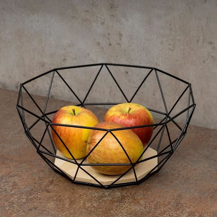 Corbeille Fruits Design Doré, Panier à Fruits 3 Étages