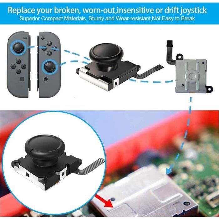 Kit d'outils de réparation de tournevis Joy-Con pour Nintendo Switch Lite,  manette analogique 3D, pièces de rechange pour manette NS