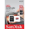 Carte Mémoire microSDXC SanDisk Ultra 64GB + Adaptateur SD. Vitesse de Lecture Allant jusqu'à 100MB-S, Classe 10, U1, homolog-2