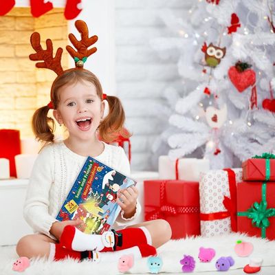Calendrier De L'Avent 2025 Avec 24 Jouets Squishy Mochi - Compte à Rebours Noël Pour Enfants - Cadeau De Noël Garçons Filles - 3