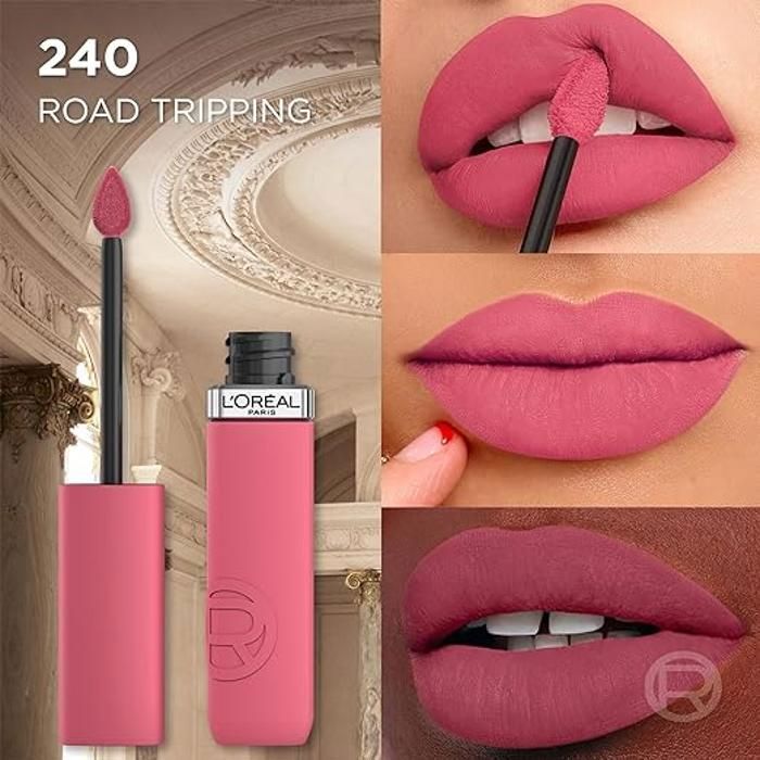 Rouge à Lèvres L'Oréal Travel Nude Addiction - 3 Bâtons Teinte Rose Nude - Neuf Mat