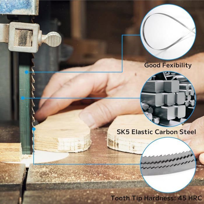 Lame De Scie à Ruban 1400 Mm X 1/2 Pouce X 6 Dents Par Pouce (TPI) - Pour Bois Et Plastique - Marque Xcalibur Tooling (UK)