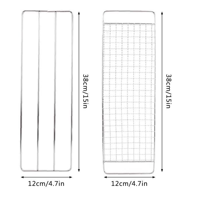 Grill Barbecue Tonneau Portable – Double Grille, Ventilation Réglable – Dimensions 42 X 27,5 X 37,5 Cm – Pour Camping, Jardin, Plage, Pique-nique
