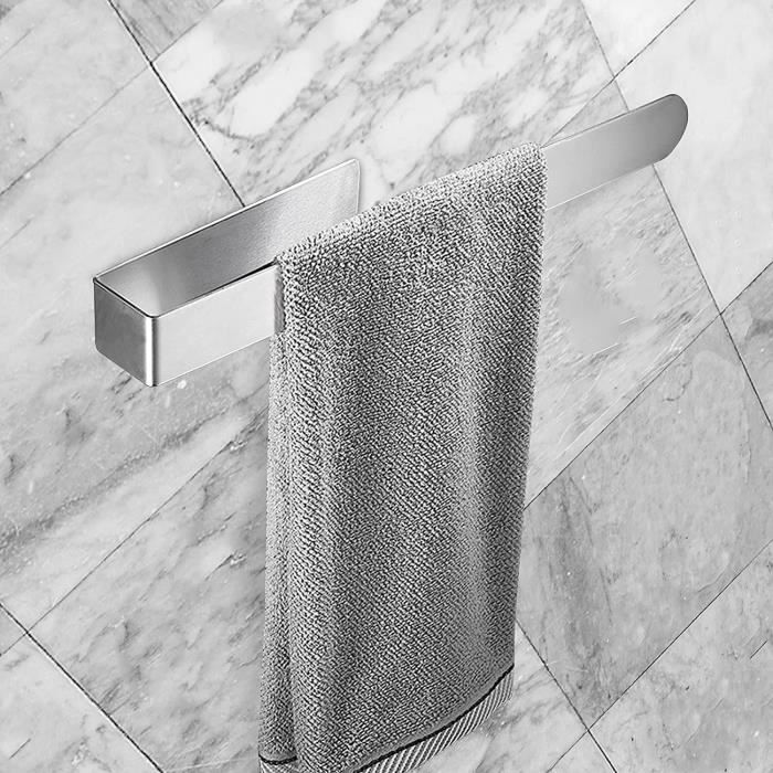Porte-serviette Adhésif Sans Perçage - Pour Salle De Bain, Cuisine - Support Mural Pour Essuie-mains, Papier Toilette - Double Adhésif Fort - 5