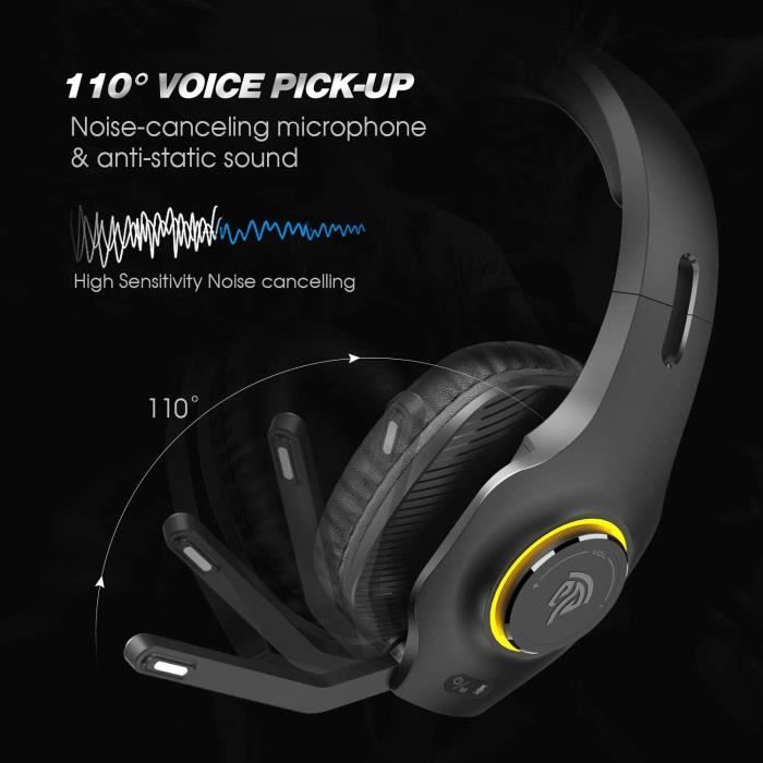 Casque sans Fil EasySMX 2 4G pour PC PS4 PS5 Son Surround 7.1