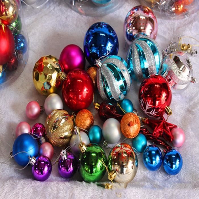 36 Boules De Noël Argentées 4 Cm - Plastique Incassable, Motifs Mates Et Brillants - Pour Sapin Et Décoration Festive