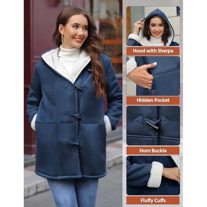 Blouson long sales femme hiver