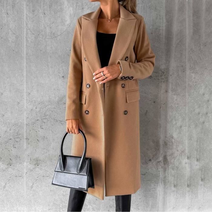 Manteau croisé laine femme deals