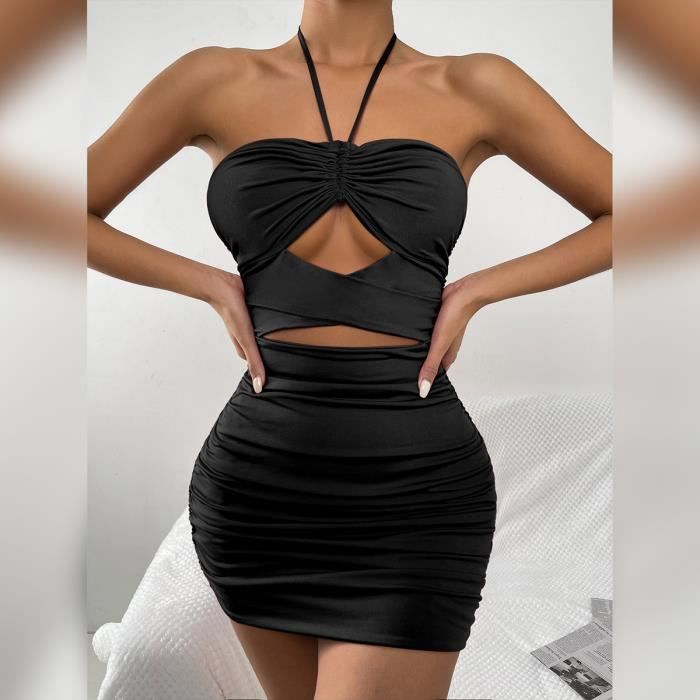 Robe d ete sans bretelles pour femmes WHITE E6794 Sexy et moulante Blanc Cdiscount Pret a Porter