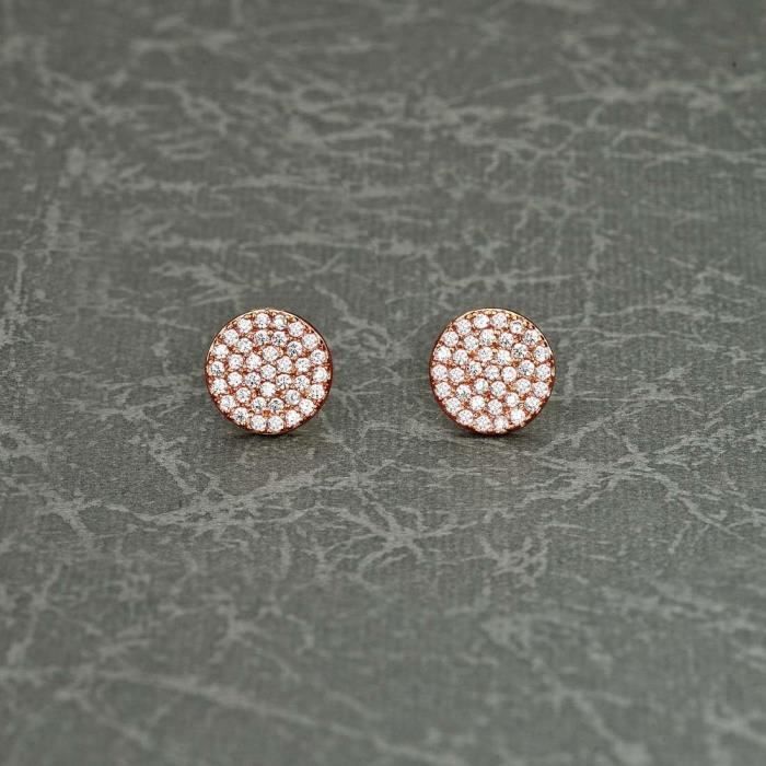 Boucle D'oreille Croix - Métal Argenté Sans Nickel, Clip Ou Perforation, Tendance