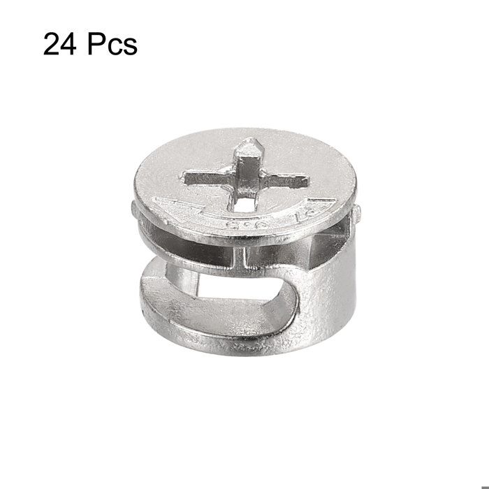 Lot De 20 Écrous à Cames Pour Montage De Meubles - Dimensions 14,6x11,6mm, Alliage De Zinc, Neuf