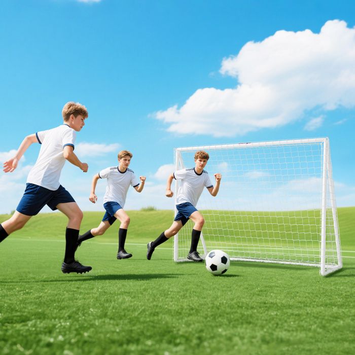 But De Football 2 En 1 Pour Enfants – 120x80x80 Cm, Avec Échelle De Coordination 6m, Cônes, Sac De Transport