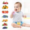 D'alimentation Pour Bébé Tétine à Fruit, Tetine Fruits Bebe+3 Tétines en Sans Bpa en 3 Tailles (Violet)-3