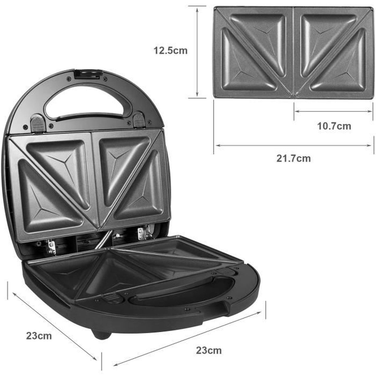gaufrier 0% BPA Remplissage profond 800W Rangement vertical plaques anti-adhérentes interchangeables Appareil à sandwich voyant lumineux Aigostar Wafer gril 3 en 1 gaufrier 0% BPA Remplissage profond 800W Rangement vertical plaques anti-adhérentes interchangeables Appareil à sandwich voyant lumineux Aigostar Wafer gril 3 en 1