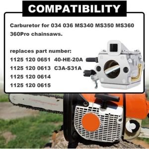Carburetor For Stihl 034, 034 Super, And 036 Chainsaws - 1125 120 0606 Replacement