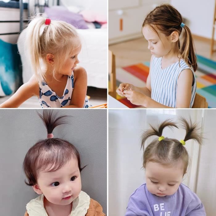 Bande de caoutchouc élastique pour enfants, ULà cheveux élastique pour bébé  fille, chouchous pour enfants, accessoires de coiffure, 10 pièces par