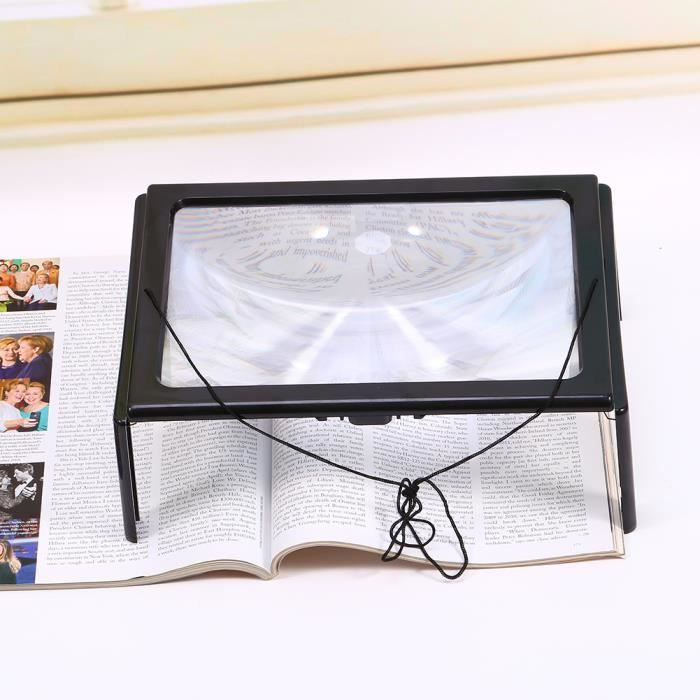 Loupe Pleine Face 5X Pour Lecture – Grande Surface De Vision Latérale, Légère (4 Onces) | Parfaite Pour Petits Caractères Et Basse Vision
