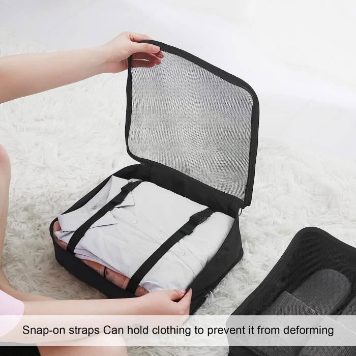 Set 9 Sacs De Voyage TAMOWA - Packing Cubes Beige - Organisation Valise