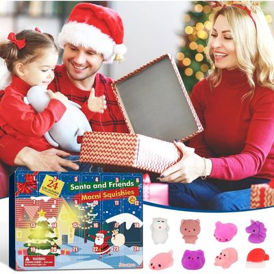 Calendrier De L'Avent 2025 Avec 24 Jouets Squishy Mochi - Compte à Rebours Noël Pour Enfants - Cadeau De Noël Garçons Filles - 14