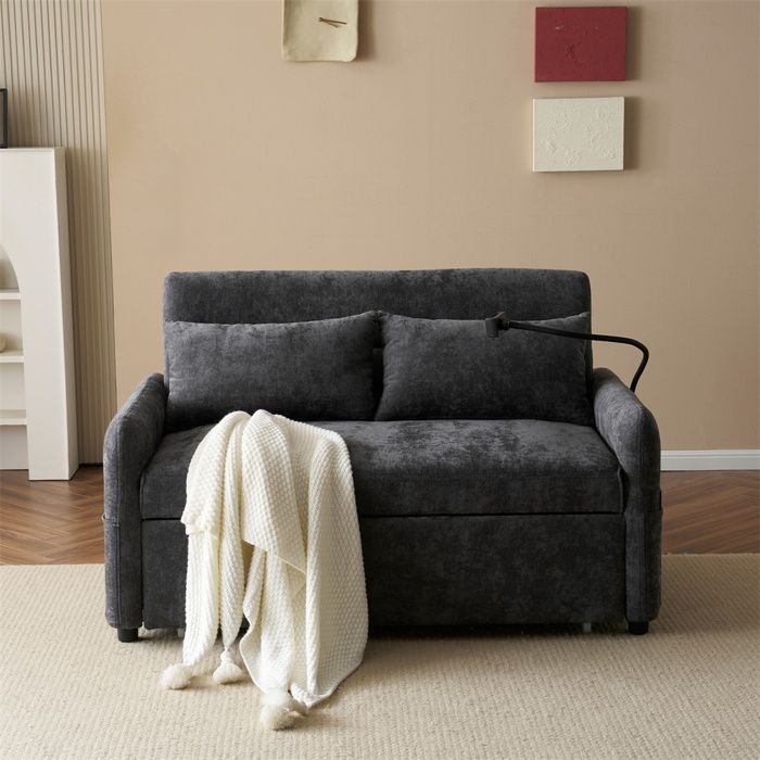 Canapé Convertible 2 Places TactFire - Lit Double Pliant, Couchage 210x117 Cm, Rembourrage Confort, Déhoussable