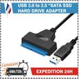  Câbles SATA Convertisseur SATA vers USB3.0 Câble adaptateur USB 3.0 à 2.5"SATA 3 pour disque dur UASP, câble Sata USB 3. 192316 -0