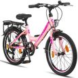 Licorne Bike Stella Premium City Bike 24,26 et 28 pouces – Vélo hollandais, Garçon [20, Rose]-0