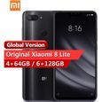 Version globale Xiaomi Mi 8 Lite Identité faciale Téléphone portable 6GB 128GB 6.26 pouces Plein écran 24MP Appareil photo-0
