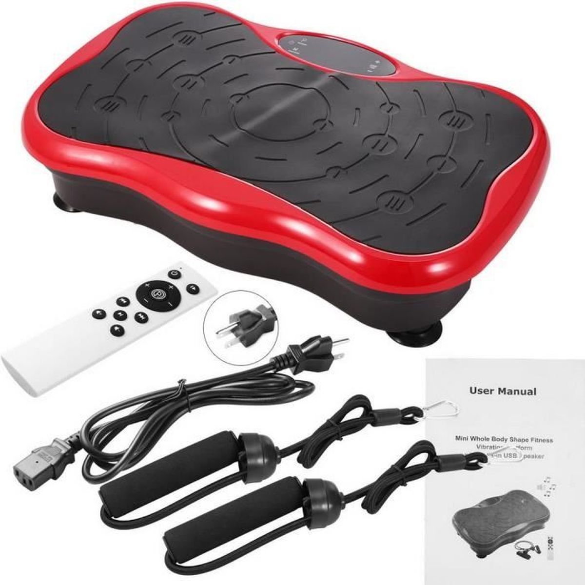 Pedana Vibrante OHMG Fitness 200W - Piattaforma Vibrazione 3D Con Bluetooth, Bande Di Resistenza E Telecomando, Carico 120 Kg