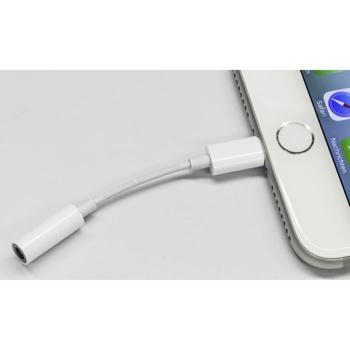 CABLING® Adaptateur Câble Lightning à AUX Connecteur Jack pour iPhone 7