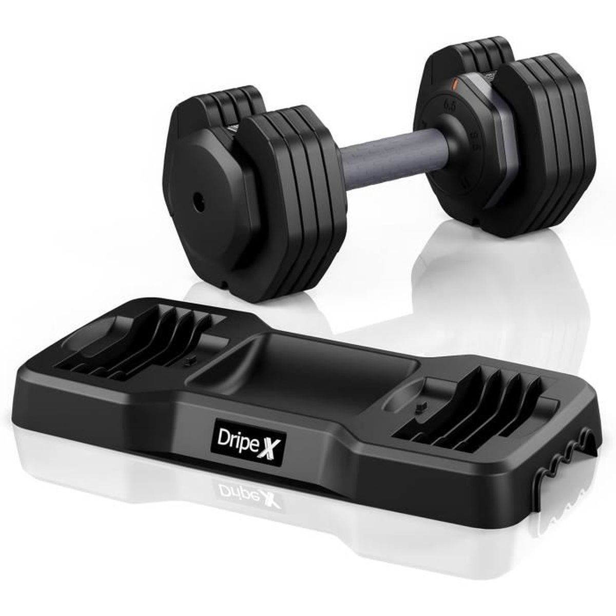 Dripex Lot De 2 Haltères Réglables 5 Kg – Poignée TPU Antidérapante, Vert Herbe, Pour Femme, Fitness Maison
