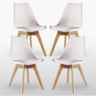 HOME DESIGN INTERNATIONAL Lot de 4 Retro chaise de salle à manger sans accoudoirs design scandinave chaise à manger - rembourrés