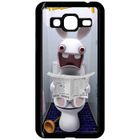 MY-KASE Coque galaxy j3 (2015) - lapin cretin au toilette - noir