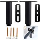 Pied de Lit - WASDK - Réglable en Métal - Hauteur 18 à 33 cm - 2 pièces - Noir